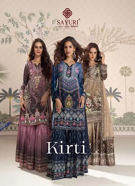 Kirti By Sayuri Crep Digital Print Top With Plazo Dupatta Wholesale Online